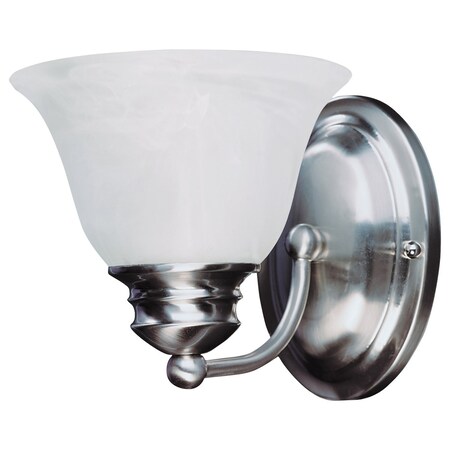 Maxim One Light Satin Nickel Marble Glass Wall Light 2686MRSN